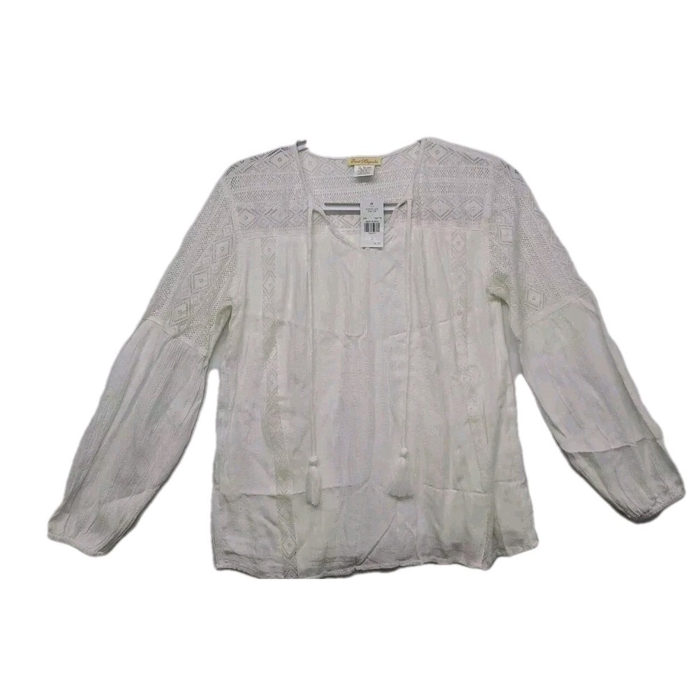 Womens top off white lace top New‎ With Tag